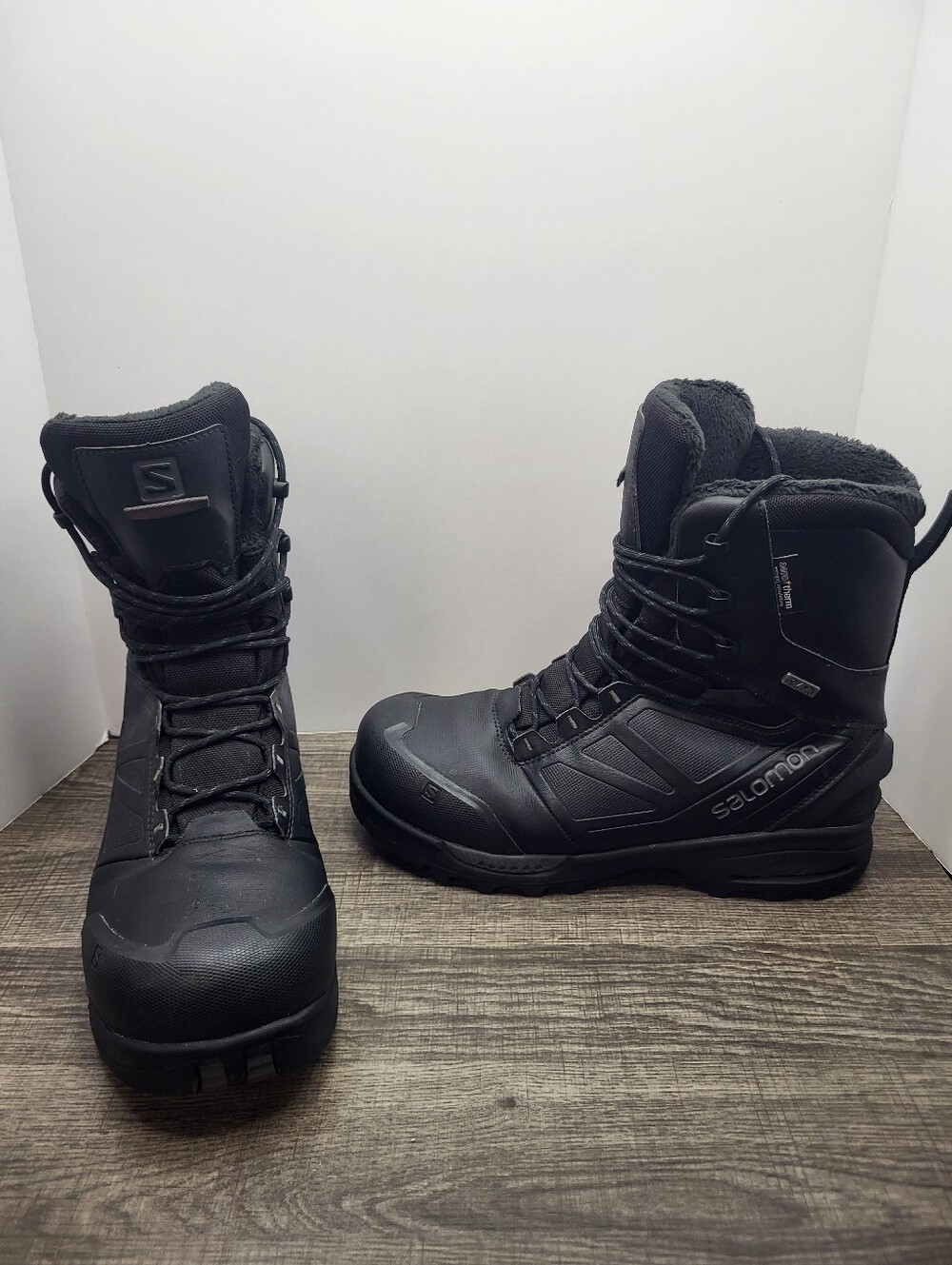 Salomon Boots Men’s 10.5 Black Toundra Forces CSWP Aerotherm Winter 401650